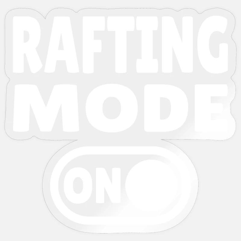 Rafting Mode ON – Whitewater in a rubber dinghy Sticker size S (10 x 10 cm)