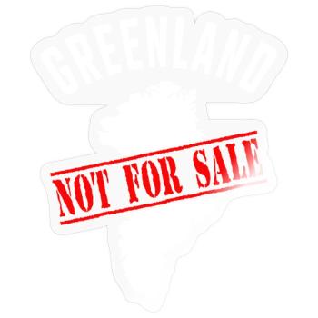 Greenland Not for Sale - Sticker Größe S (10 x 10 cm) - Transparent glänzend - Vorne