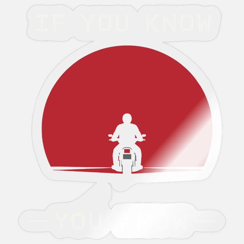 Why we ride motorcycles, - Sticker size S (10 x 10 cm) - transparent glossy