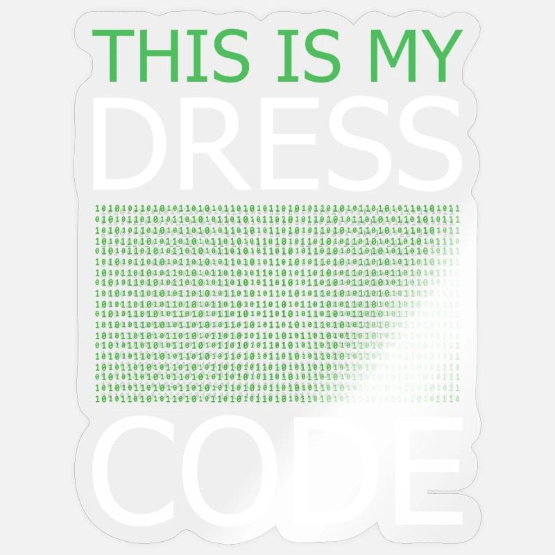 Voici mon code vestimentaire – Code vert Sticker taille S (10 x 10 cm)
