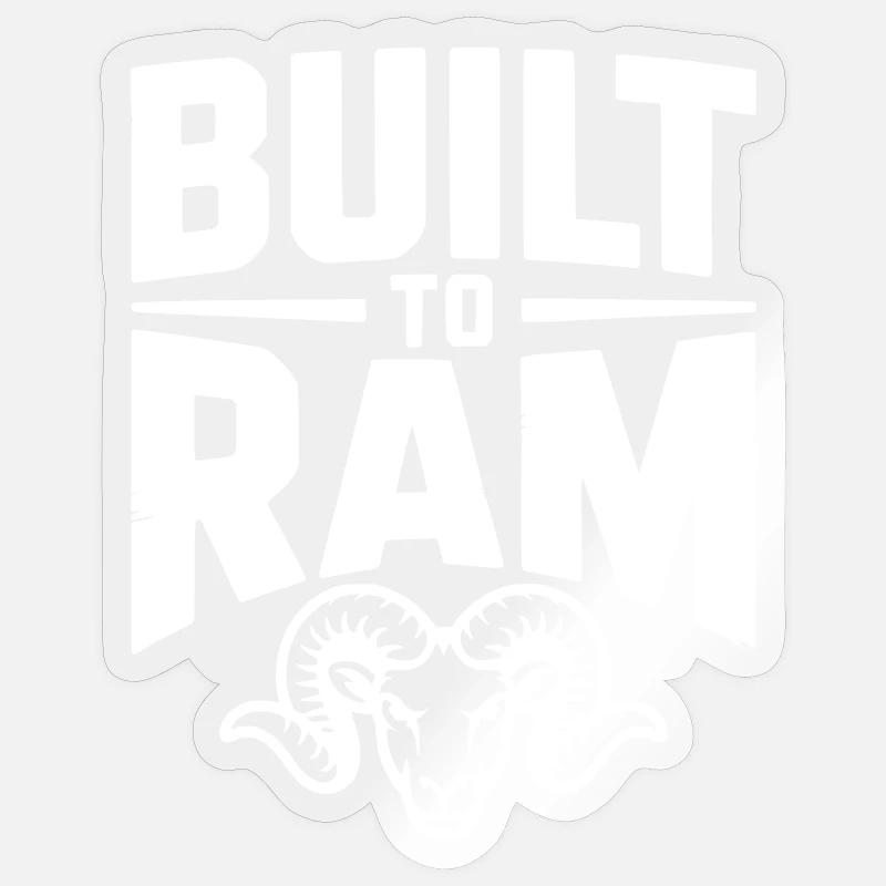 Construit sur Ram - Sticker taille S (10 x 10 cm) - brillant transparent