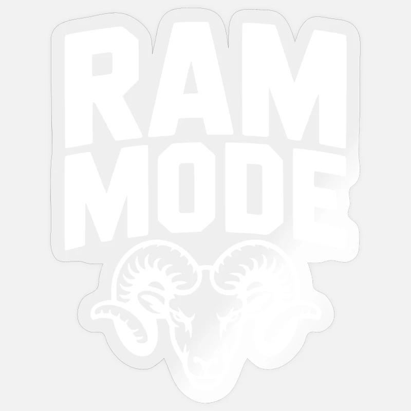 Ram Mode - Sticker size S (10 x 10 cm) - transparent glossy