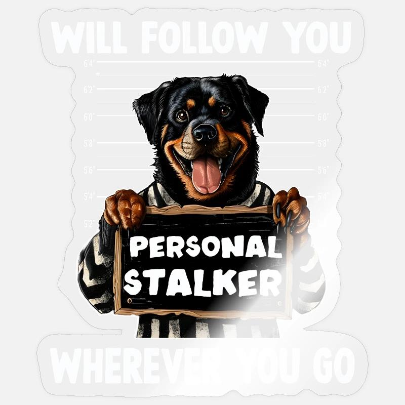 Hunde Sprüche Hundehalter Geschenk Gassi Rotti Sticker Größe S (10 x 10 cm)