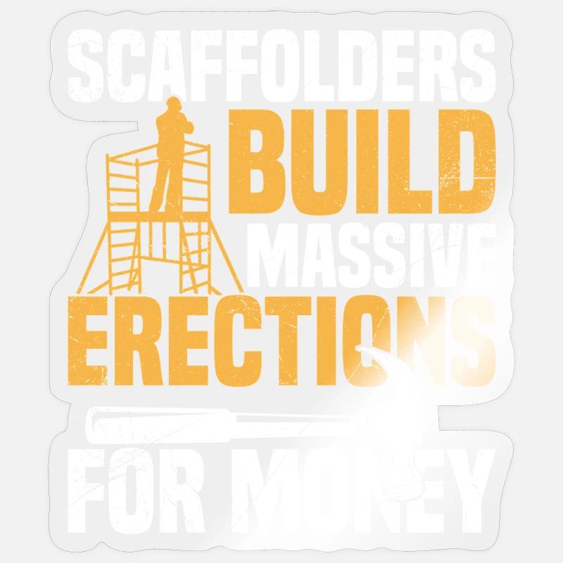  Scaffolding Platform Construction Worker Scaffold Sticker size S (10 x 10 cm)