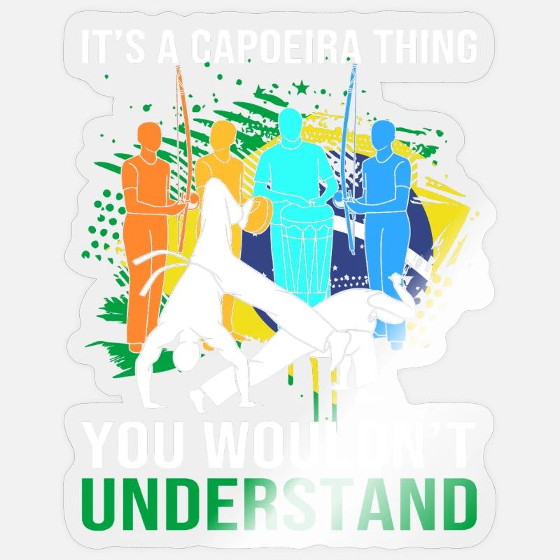 Capoeira - Sticker size S (10 x 10 cm) - transparent glossy