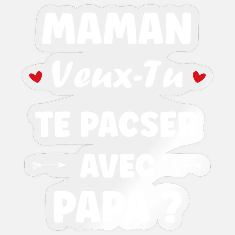 Mama PACT dich mit Papa - Sticker Größe S (10 x 10 cm) - Transparent glänzend