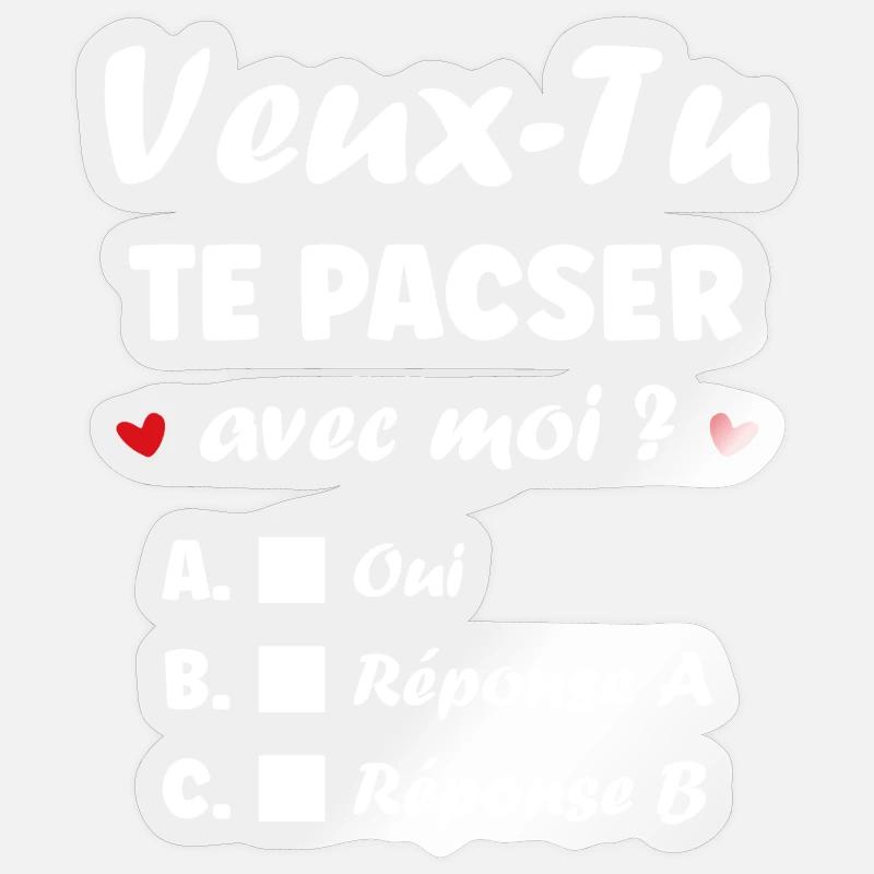 Möchten Sie eine eingebürgerte Partnerschaft eingehen? Romantisches Quiz Sticker Größe S (10 x 10 cm)