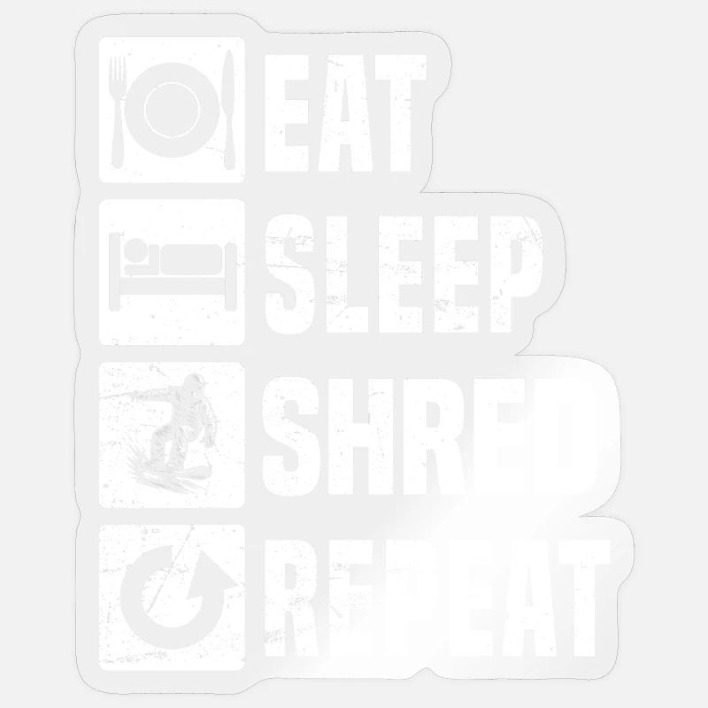 Clear snowboard message Sticker size S (10 x 10 cm)