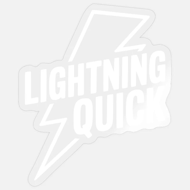 Blitzschnell - Sticker Größe S (10 x 10 cm) - Transparent glänzend
