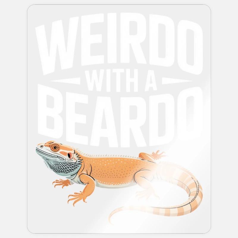 Weirdo mit Bartkind Sticker Größe S (10 x 10 cm)