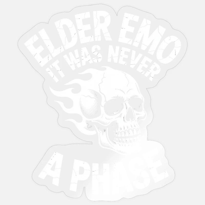 Elder Emo, ce n’était jamais une phase Sticker taille S (10 x 10 cm)