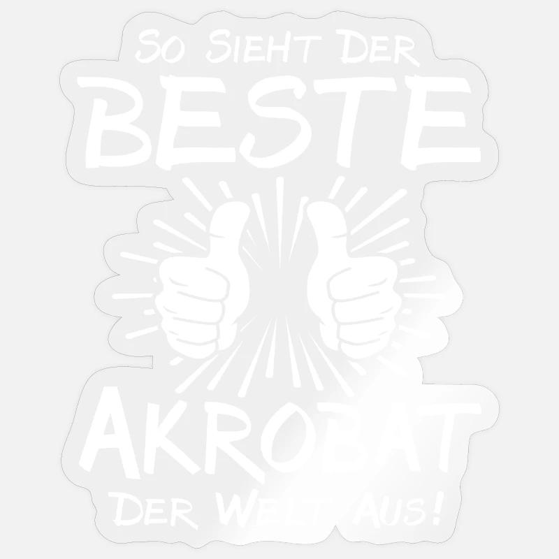 Best Acrobat - Sticker size S (10 x 10 cm) - transparent glossy