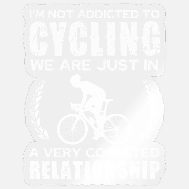Amour à vélo — Dans une relation engagée Sticker taille S (10 x 10 cm)
