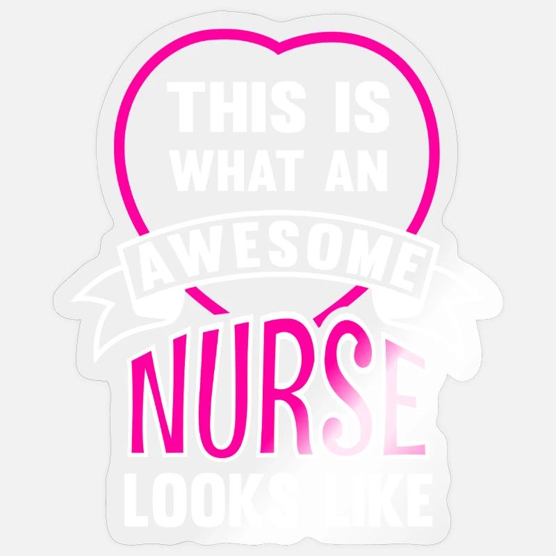 Krankenschwester - Sticker Größe S (10 x 10 cm) - Transparent glänzend