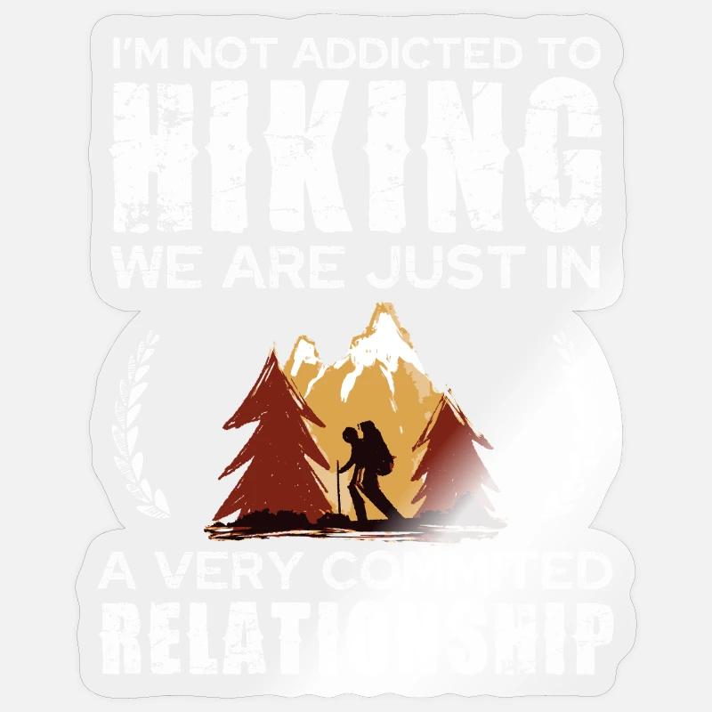 Hiking Commitment Tee Design Sticker size S (10 x 10 cm)