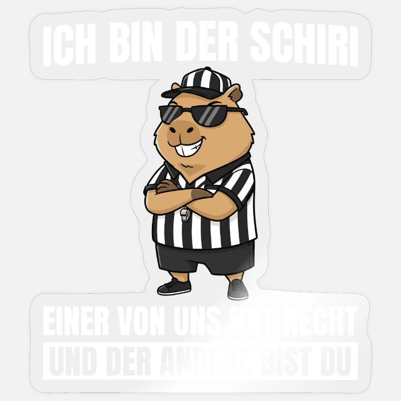 Arbitre Capybara - Arbitre impartial Sticker taille S (10 x 10 cm)