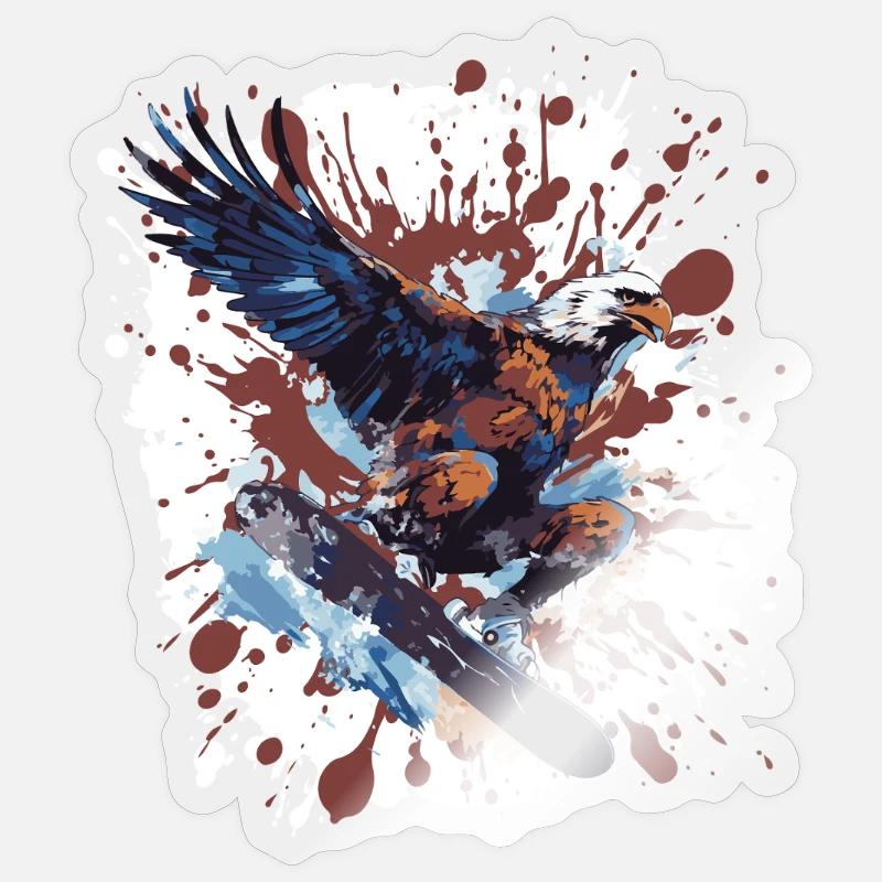 Adler Snowboard - Sticker size S (10 x 10 cm) - transparent glossy