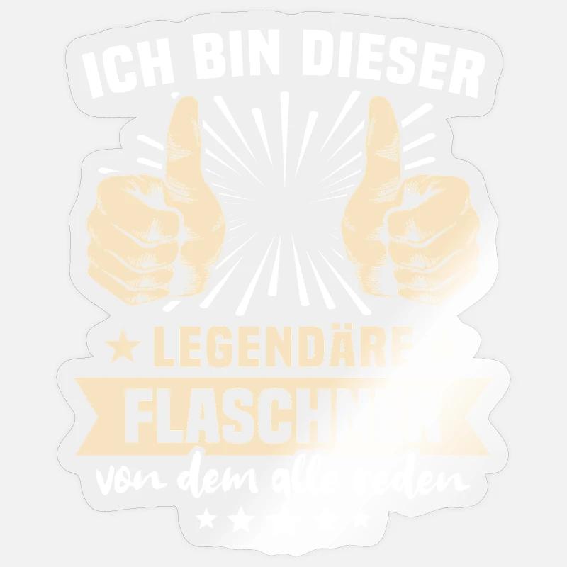 Flaschner Sprüche - Sticker Größe S (10 x 10 cm) - Transparent glänzend