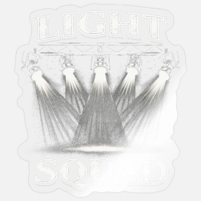 Lichttechniker Beleuchtungstechniker Light Squad - Sticker Größe S (10 x 10 cm) - Transparent glänzend