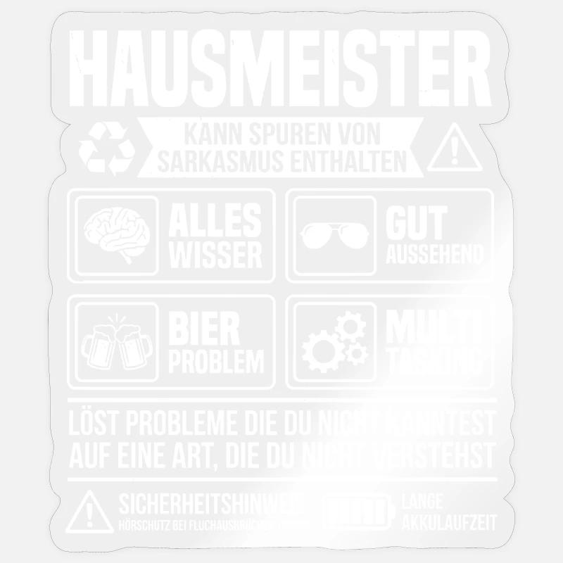 Caretaker Problem Solver – Funny Caretaker Info Sticker taille S (10 x 10 cm)