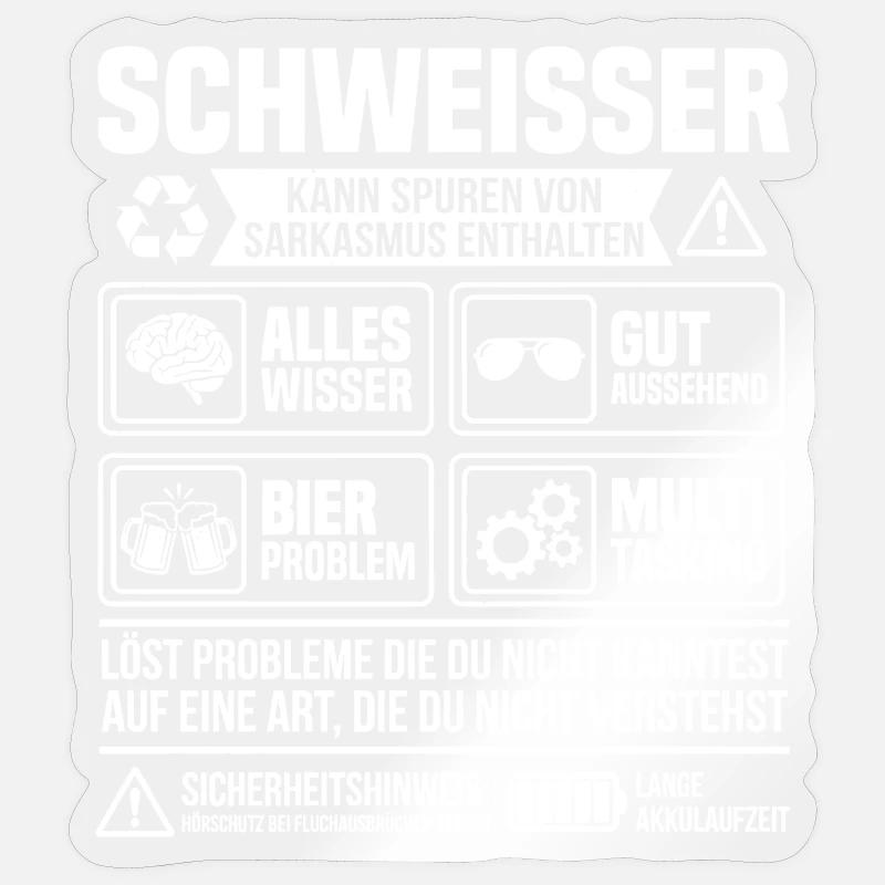 Welder Problem Solver – Funny Craftsman Info Sticker size S (10 x 10 cm)