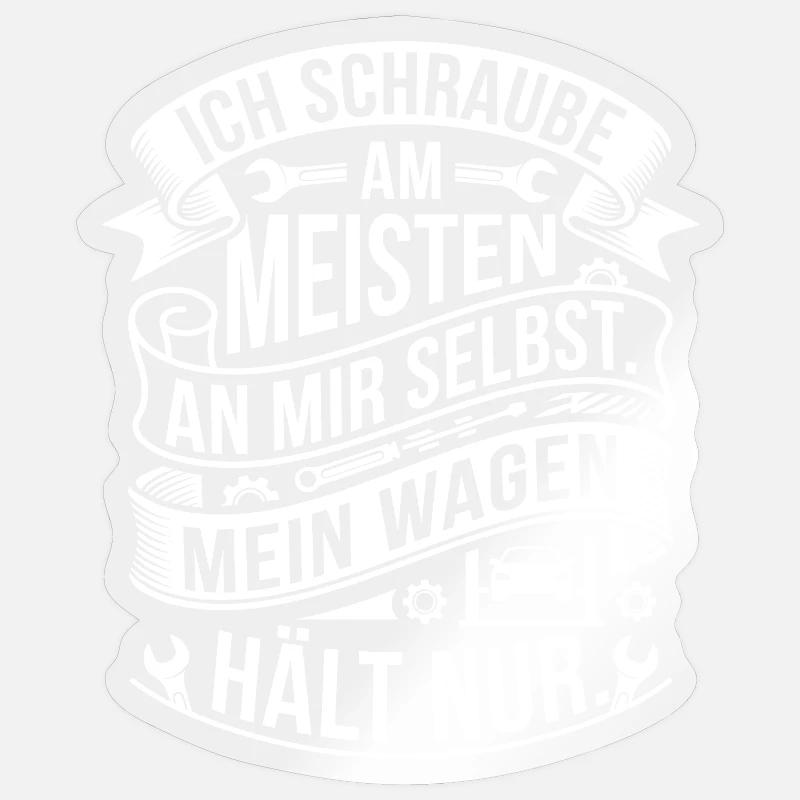 I usually work on myself Sticker size S (10 x 10 cm)