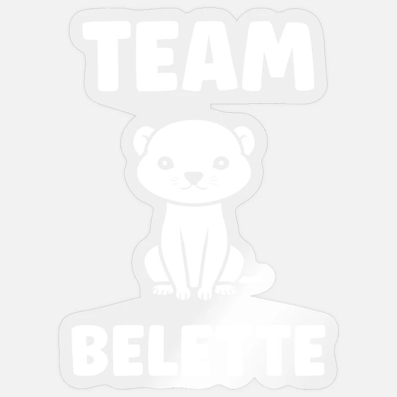 Team Belette  Sticker taille S (10 x 10 cm)