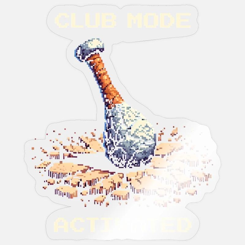 Mace Mode Enabled | Stone Age caveman Sticker size S (10 x 10 cm)