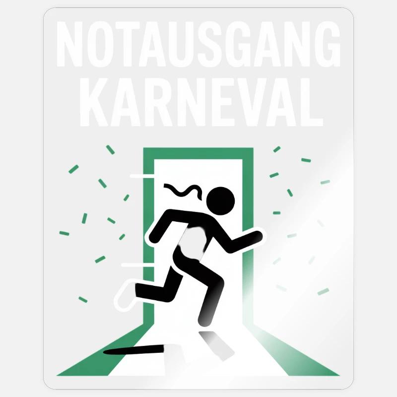 Emergency exit carnival escape for carnival grouches Sticker size S (10 x 10 cm)