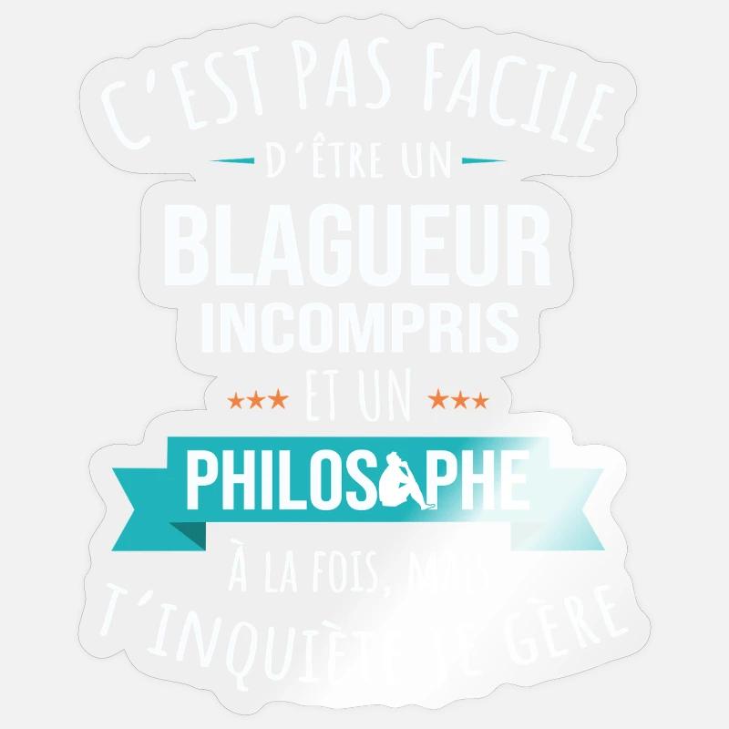 Joker Philosopher Misunderstood Humor - Sticker size S (10 x 10 cm) - transparent glossy