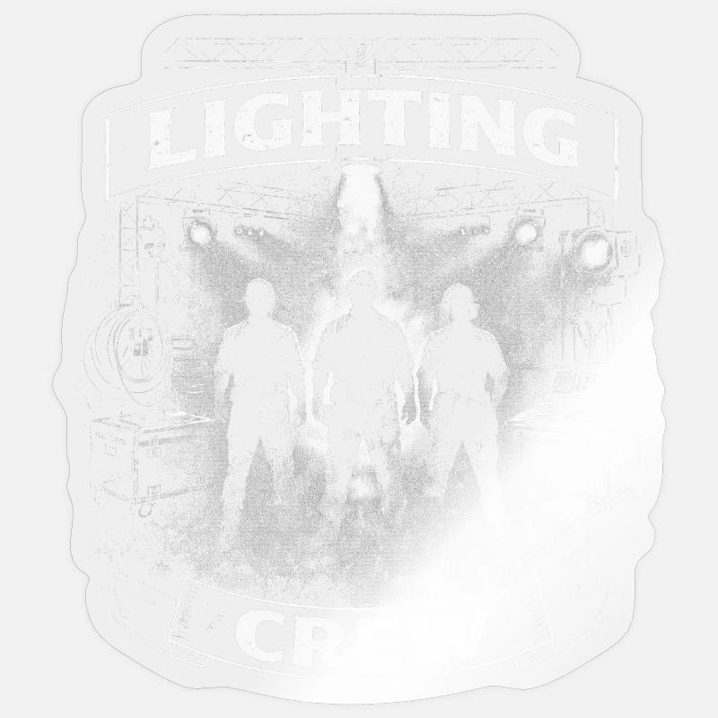 Lichttechniker Beleuchtungstechniker Lighting Crew - Sticker Größe S (10 x 10 cm) - Transparent glänzend