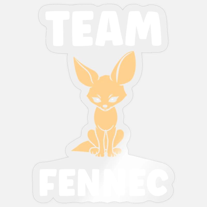 Fennek - Sticker Größe S (10 x 10 cm) - Transparent glänzend