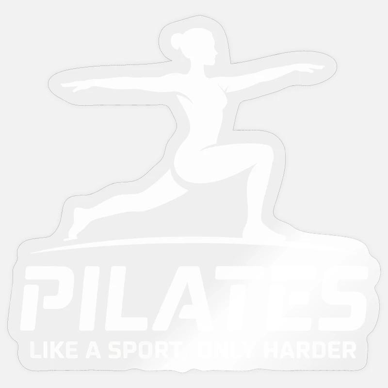 Pilates comme le sport – plus difficile Sticker taille S (10 x 10 cm)