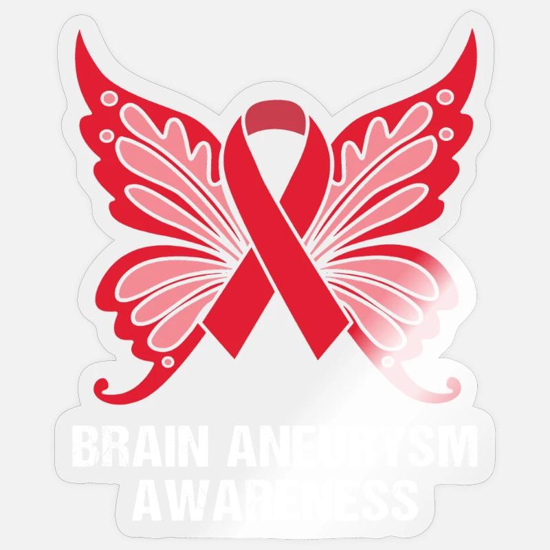 Aneurysm Brain Sticker size S (10 x 10 cm)