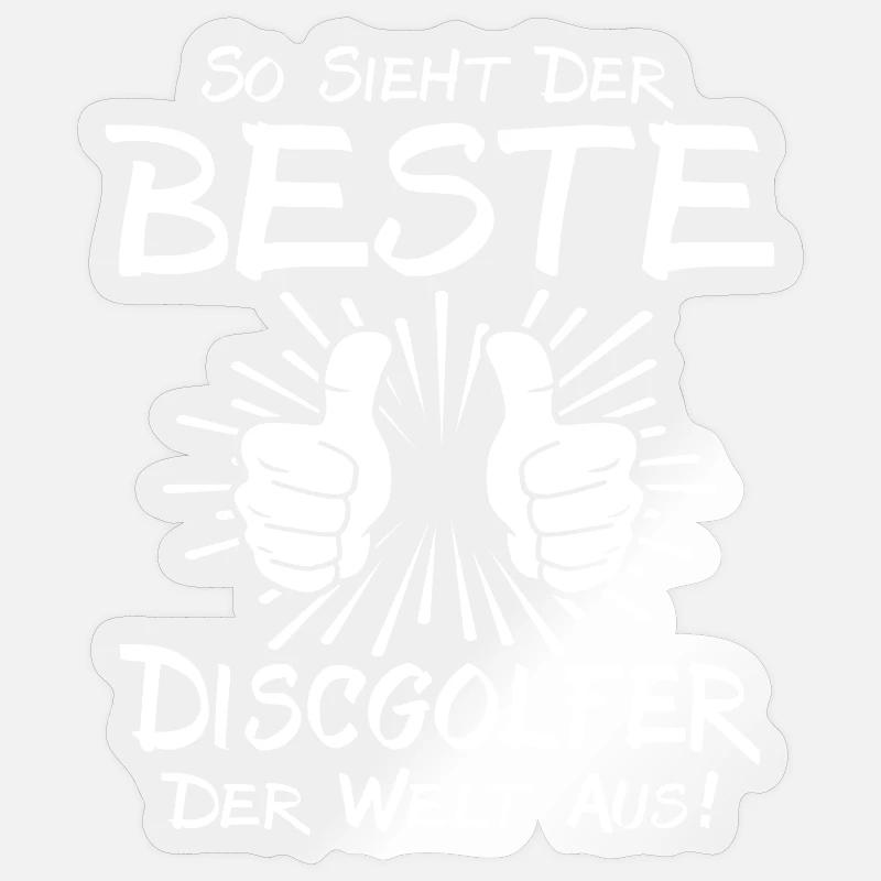 Bester Discgolfer Sticker Größe S (10 x 10 cm)