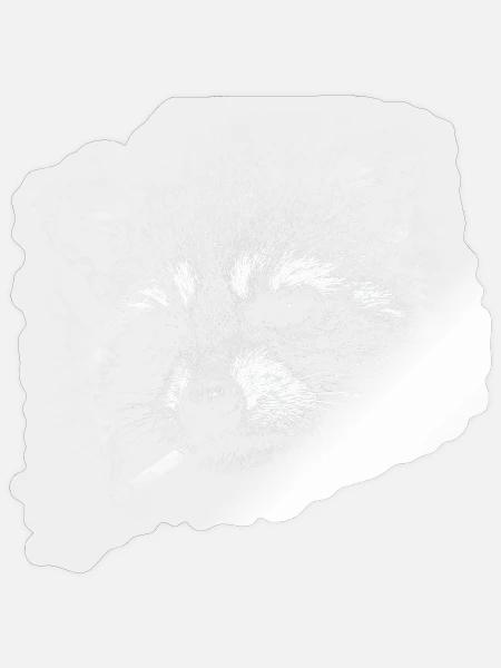 Rauchen, Zigarette, Waschbär raucht eine Zigarette - Sticker Größe S (10 x 10 cm) - Transparent glänzend