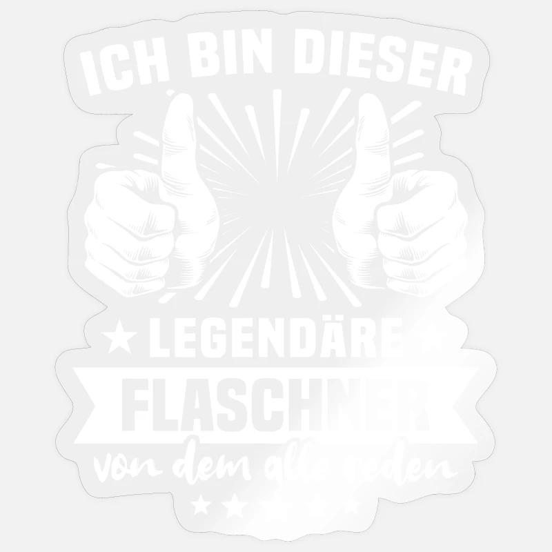 Légende de Flaschner - Sticker taille S (10 x 10 cm) - brillant transparent