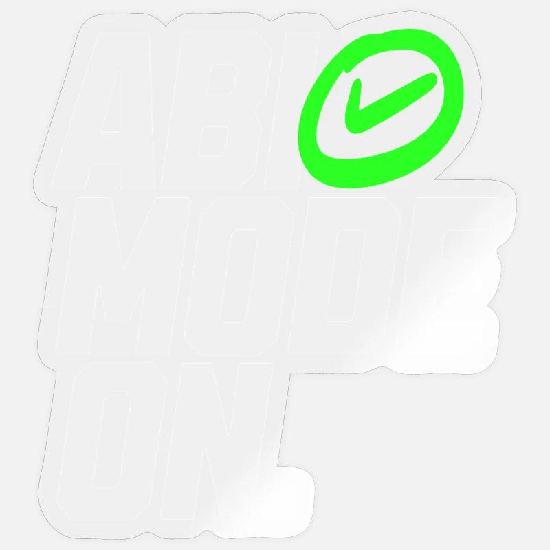 ABI MODE ON - Sticker size S (10 x 10 cm) - transparent glossy