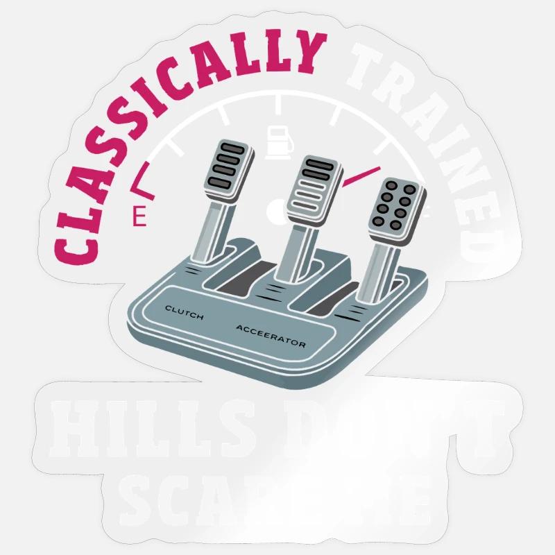 Manual car, classically trained Sticker size S (10 x 10 cm)