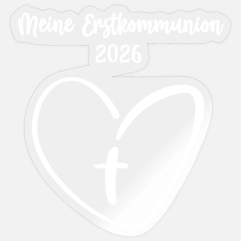 My First Communion 2026 First Holy Communion - Sticker size S (10 x 10 cm) - transparent glossy