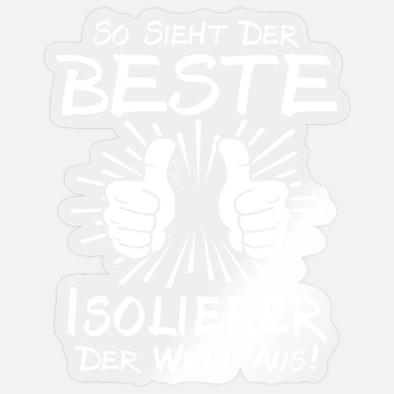 Bester Isolierer - Sticker Größe S (10 x 10 cm) - Transparent glänzend