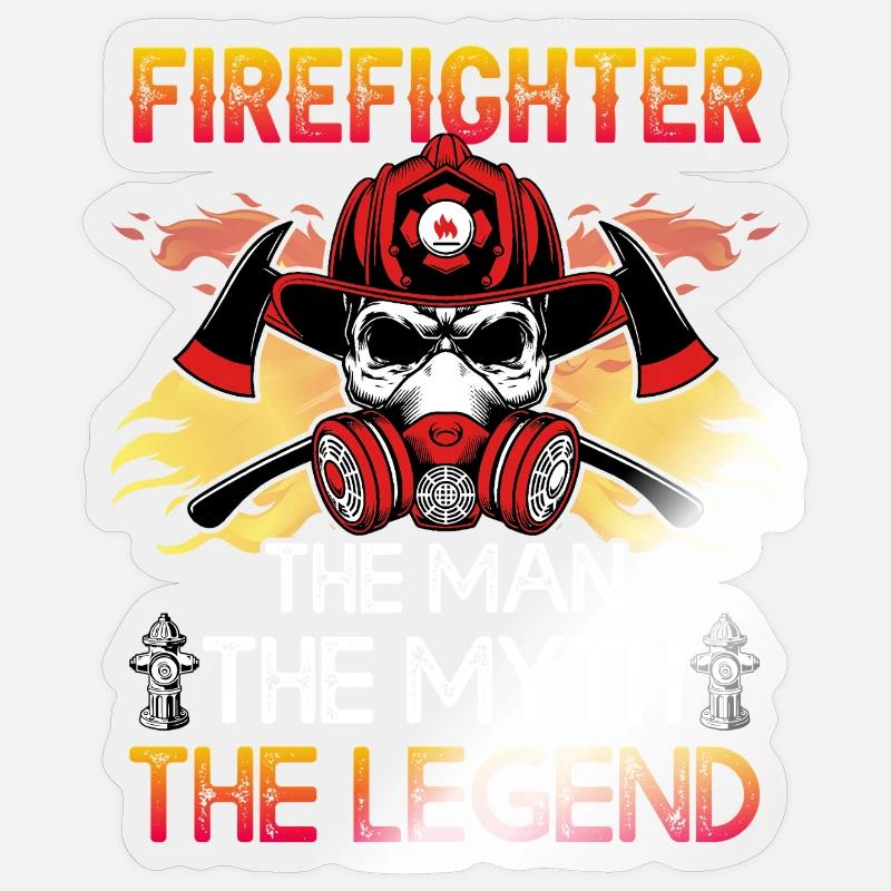 Fire brigade - Sticker size S (10 x 10 cm) - transparent glossy