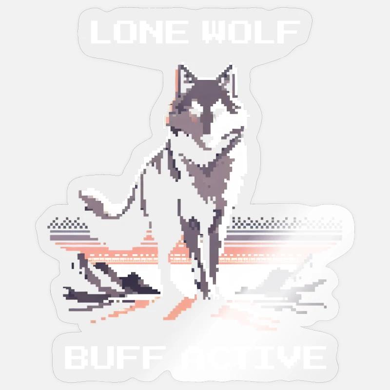 Lone Wolf active | Wolf Power Sticker size S (10 x 10 cm)