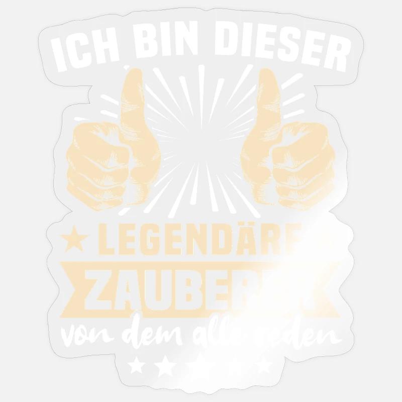 Zauberer Sprüche - Sticker Größe S (10 x 10 cm) - Transparent glänzend