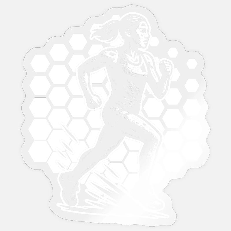 Clear running message - Sticker size S (10 x 10 cm) - transparent glossy