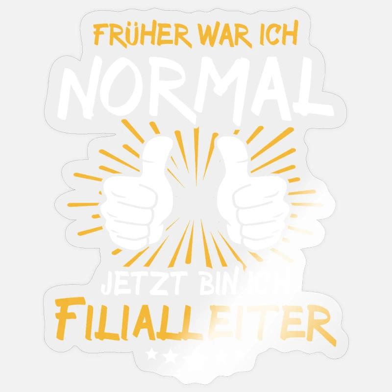 Directeur de succursale Spruch - Sticker taille S (10 x 10 cm) - brillant transparent