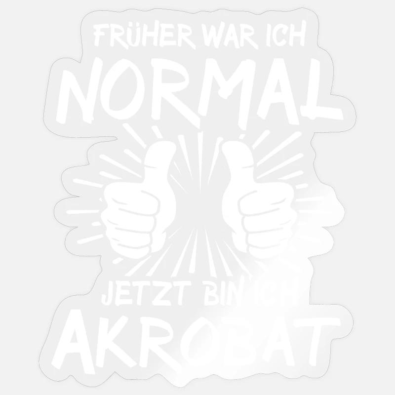 acrobate - Sticker taille S (10 x 10 cm) - brillant transparent