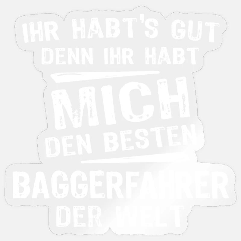 Excavator Operator Sticker size S (10 x 10 cm)