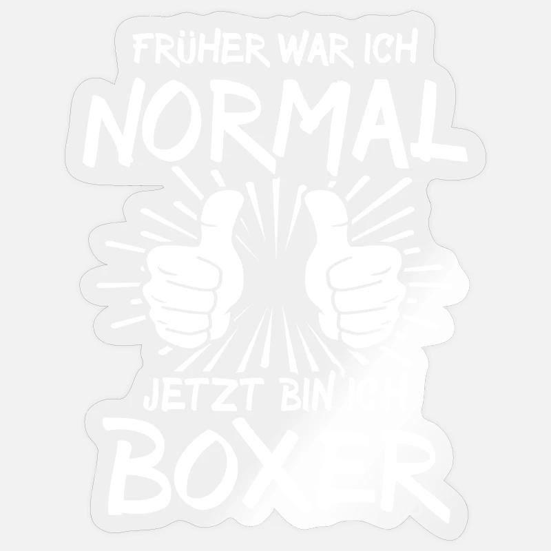 boxer - Sticker size S (10 x 10 cm) - transparent glossy
