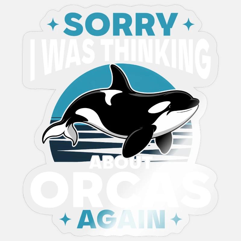 Funny Orca - Sticker size S (10 x 10 cm) - transparent glossy